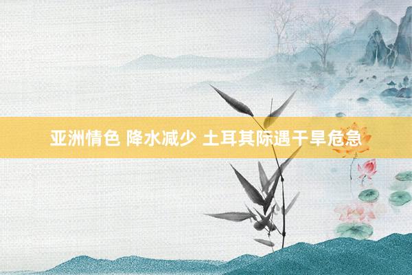 亚洲情色 降水减少 土耳其际遇干旱危急