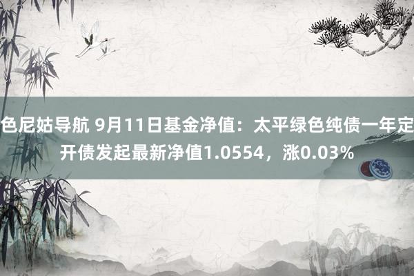 色尼姑导航 9月11日基金净值：太平绿色纯债一年定开债发起最新净值1.0554，涨0.03%