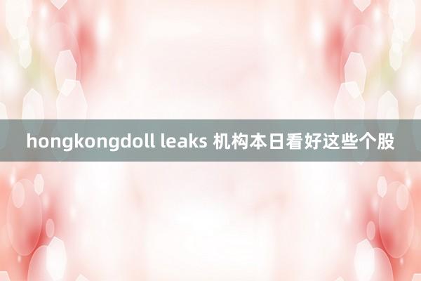 hongkongdoll leaks 机构本日看好这些个股