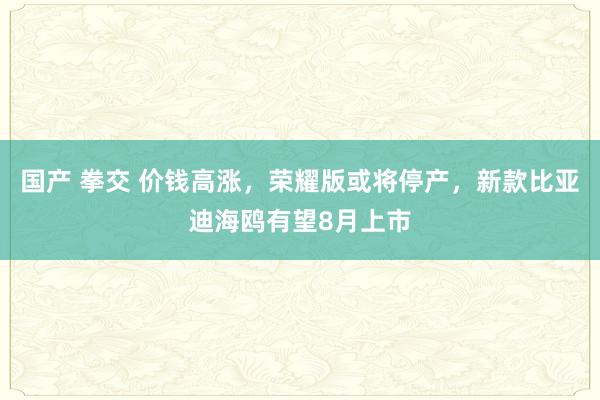 国产 拳交 价钱高涨，荣耀版或将停产，新款比亚迪海鸥有望8月上市