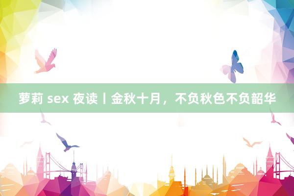 萝莉 sex 夜读丨金秋十月，不负秋色不负韶华