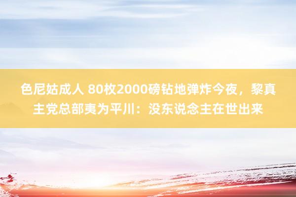 色尼姑成人 80枚2000磅钻地弹炸今夜，黎真主党总部夷为平川：没东说念主在世出来