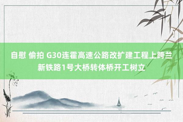 自慰 偷拍 G30连霍高速公路改扩建工程上跨兰新铁路1号大桥转体桥开工树立