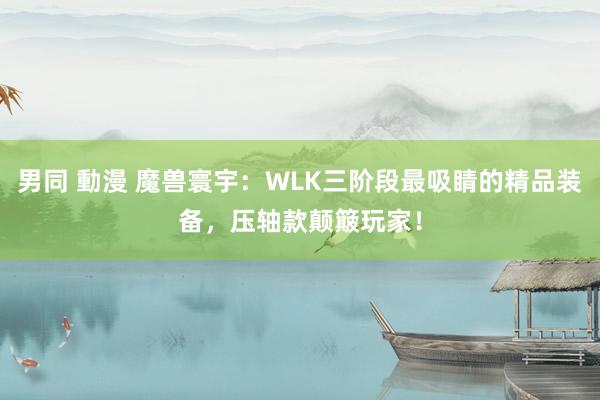 男同 動漫 魔兽寰宇：WLK三阶段最吸睛的精品装备，压轴款颠簸玩家！