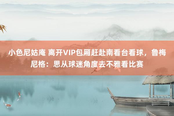 小色尼姑庵 离开VIP包厢赶赴南看台看球，鲁梅尼格：思从球迷角度去不雅看比赛