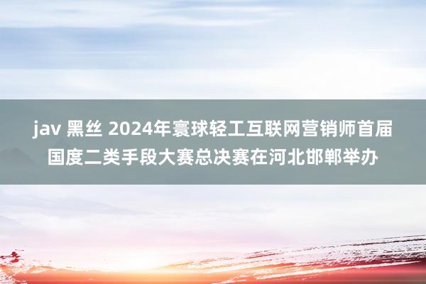 jav 黑丝 2024年寰球轻工互联网营销师首届国度二类手段大赛总决赛在河北邯郸举办