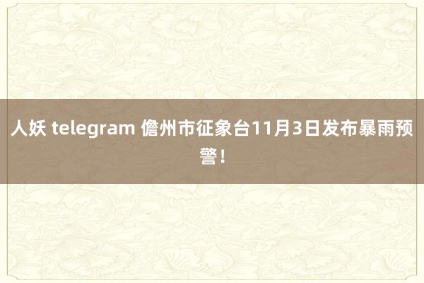 人妖 telegram 儋州市征象台11月3日发布暴雨预警！