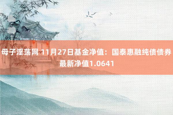 母子淫荡网 11月27日基金净值：国泰惠融纯债债券最新净值1.0641