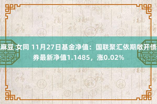 麻豆 女同 11月27日基金净值：国联聚汇依期敞开债券最新净值1.1485，涨0.02%