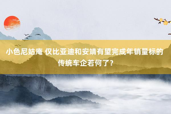 小色尼姑庵 仅比亚迪和安靖有望完成年销量标的 传统车企若何了？