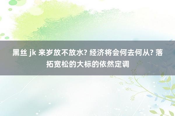 黑丝 jk 来岁放不放水? 经济将会何去何从? 落拓宽松的大标的依然定调