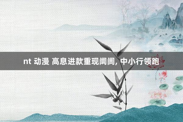 nt 动漫 高息进款重现阛阓， 中小行领跑