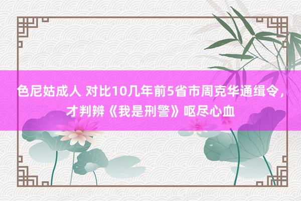 色尼姑成人 对比10几年前5省市周克华通缉令，才判辨《我是刑警》呕尽心血