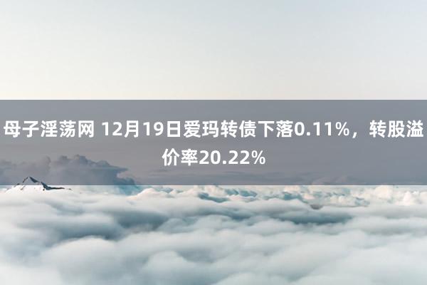 母子淫荡网 12月19日爱玛转债下落0.11%，转股溢价率20.22%