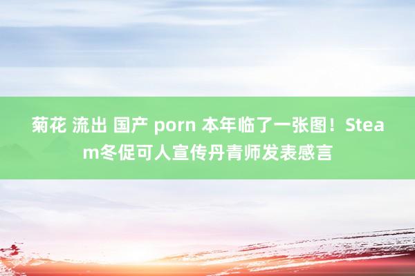 菊花 流出 国产 porn 本年临了一张图！Steam冬促可人宣传丹青师发表感言