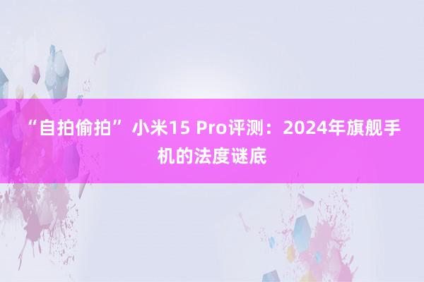 “自拍偷拍” 小米15 Pro评测：2024年旗舰手机的法度谜底