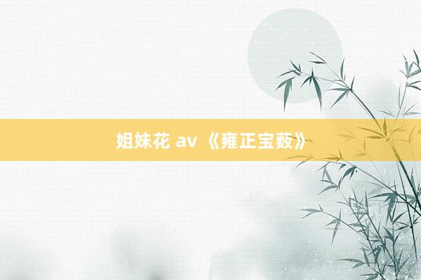 姐妹花 av 《雍正宝薮》