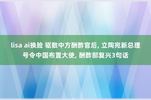 lisa ai换脸 驱散中方酬酢官后， 立陶宛新总理号令中国布置大使， 酬酢部复兴3句话