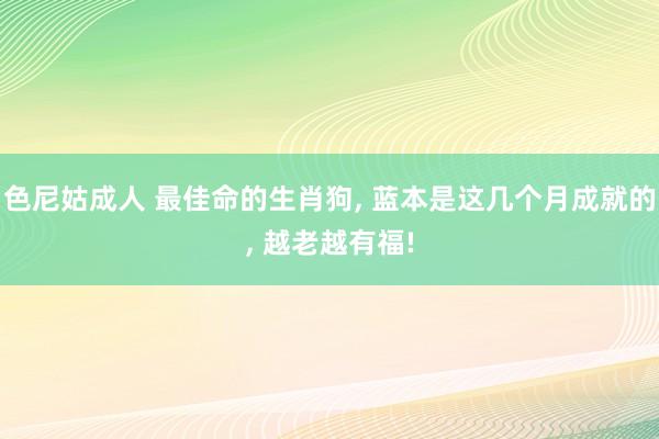 色尼姑成人 最佳命的生肖狗， 蓝本是这几个月成就的， 越老越有福!